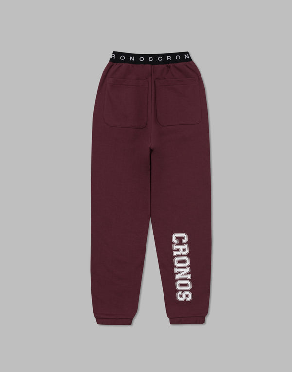 CRONOS WOMEN COLLEGE LOGO PANTS【BORDEAUX】