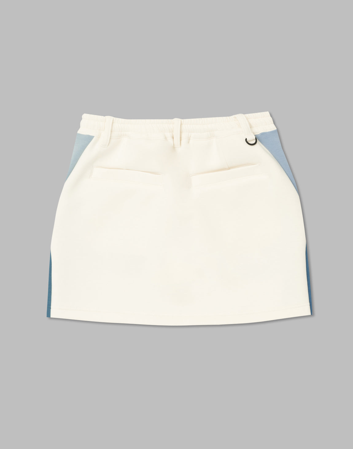 CRONOS BLACK COLOR-BLOCK DESIGN SKIRT【WHITE】