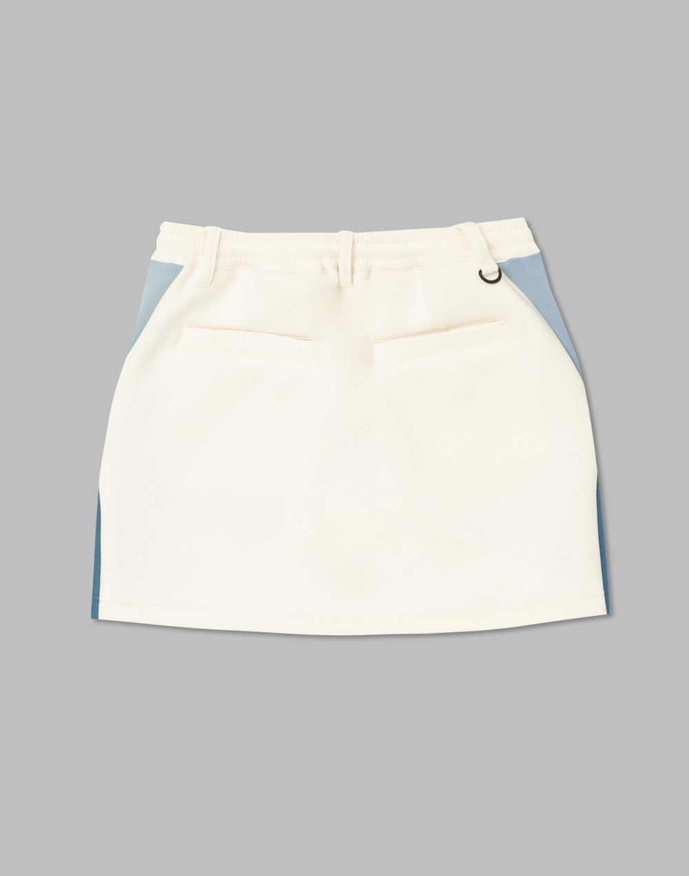 CRONOS BLACK COLOR-BLOCK DESIGN SKIRT [WHITE]