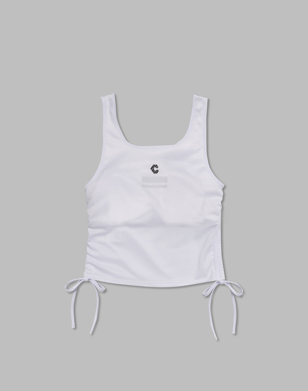 CRONOS WOMEN DRAWSTRING TANKTOP【WHITE】