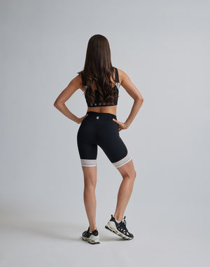 CRONOS WOMEN SPORTS MESH BRA【BLACK×WHITE】
