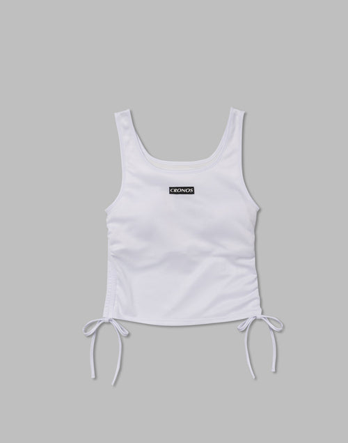 CRONOS WOMEN DRAWSTRING TANKTOP【WHITE】