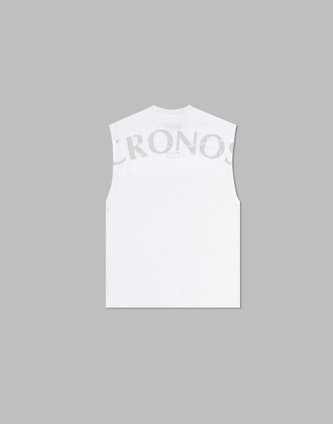 CRONOS EMBROIDERY BOXLOGO SLEEVELESS【WHITE】 – クロノス