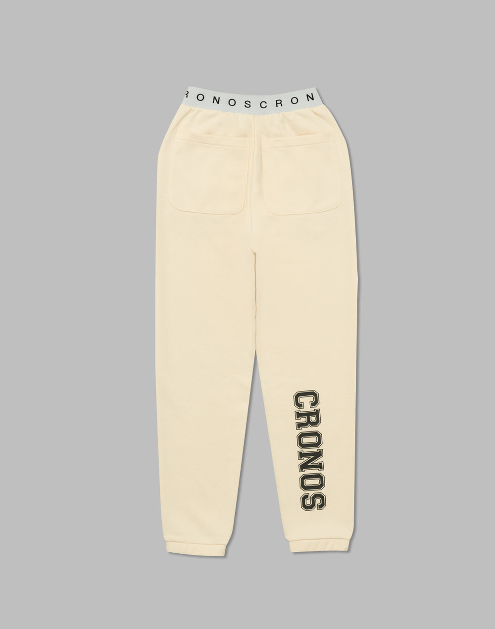 CRONOS WOMEN COLLEGE LOGO PANTS【CREAM】
