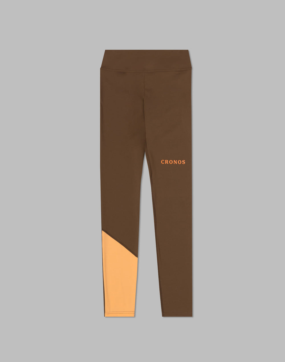 CRONOS WOMEN SWITCHED LOGO LEGGINGS【BROWN】