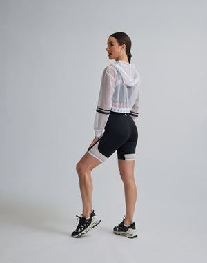CRONOS WOMEN MESH ZIP HOODY [WHITE]