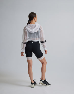 CRONOS WOMEN MESH ZIP HOODY [WHITE]