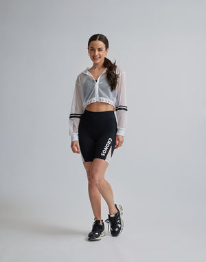 CRONOS WOMEN MESH ZIP HOODY [WHITE]