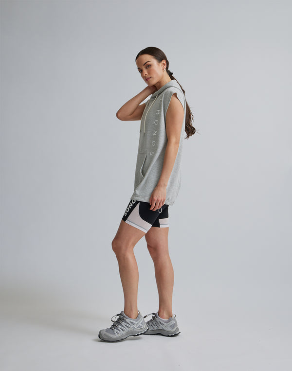 CRONOS WOMEN SLEEVELESS HOODIE【GRAY】