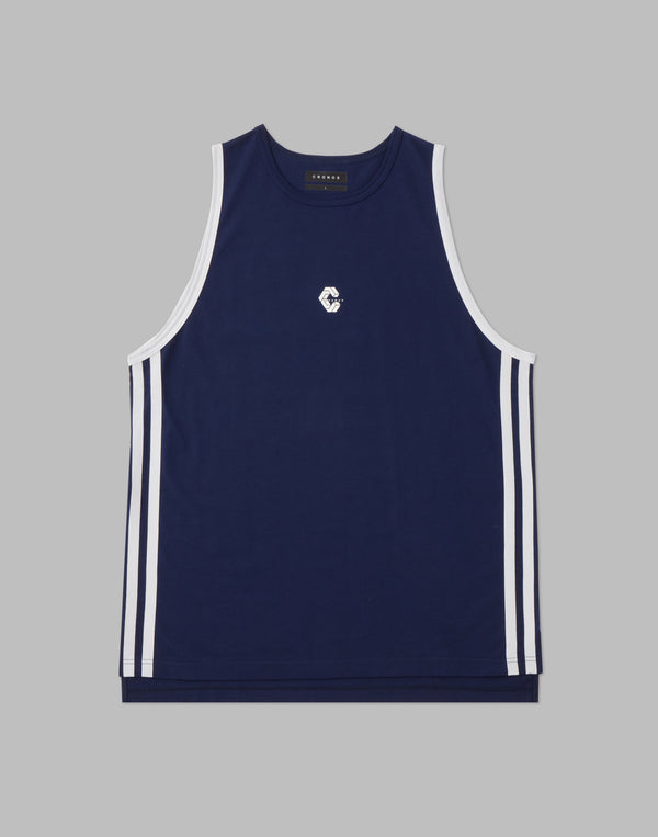 CRONOS 2LINE TANKTOP【NAVY】