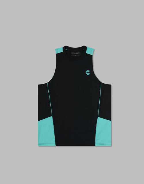 CRONOS SIDE INSERTS TANKTOP【BLACK×BLUE】