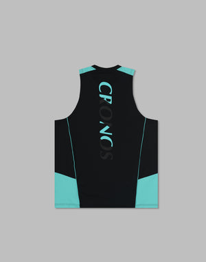 CRONOS SIDE INSERTS TANKTOP【BLACK×BLUE】