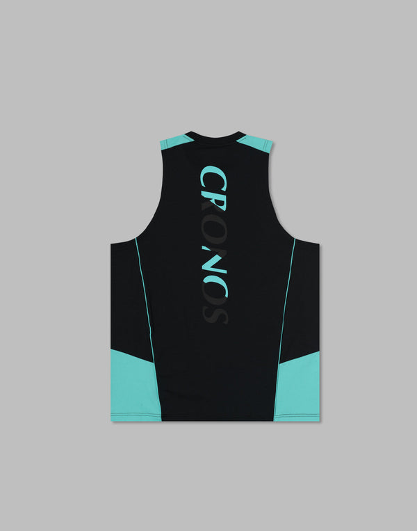 CRONOS SIDE INSERTS TANKTOP【BLACK×BLUE】