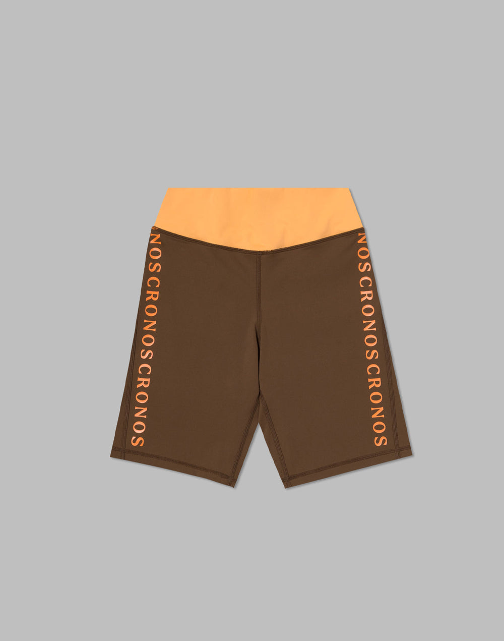CRONOS WOMEN SWITCHED LOGO SHORT LEGGINGS【BROWN】