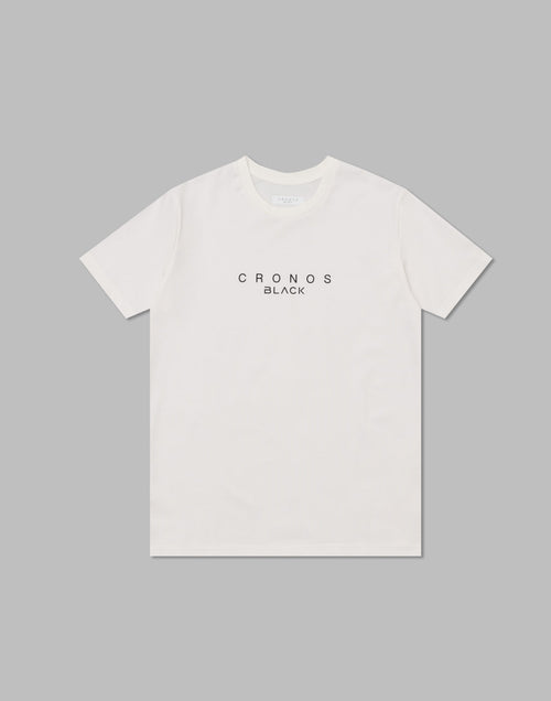 CRONOS BLACK PONTE T-SHIRT【WHITE】