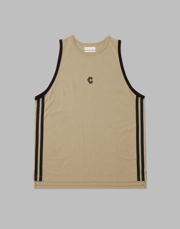 CRONOS 2LINE TANKTOP【BEIGE】