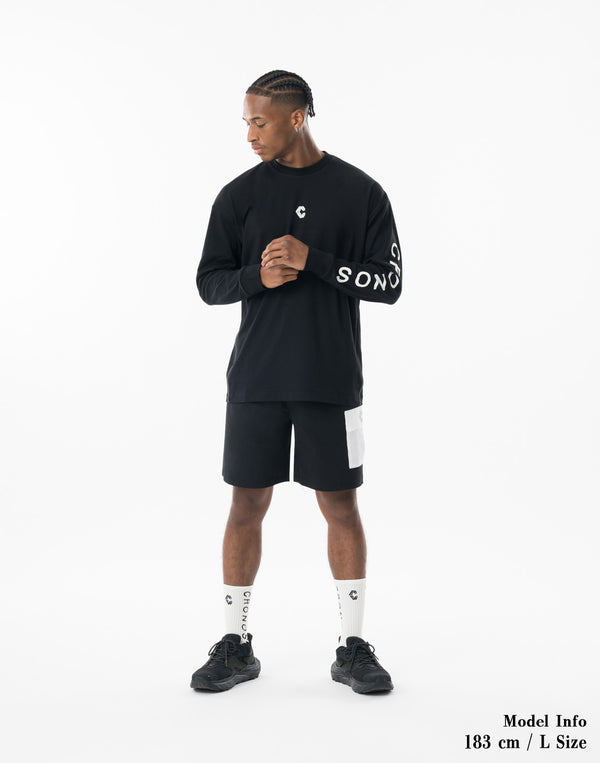 CRONOS DUAL-FACE TECH L/S TEE【BLACK】