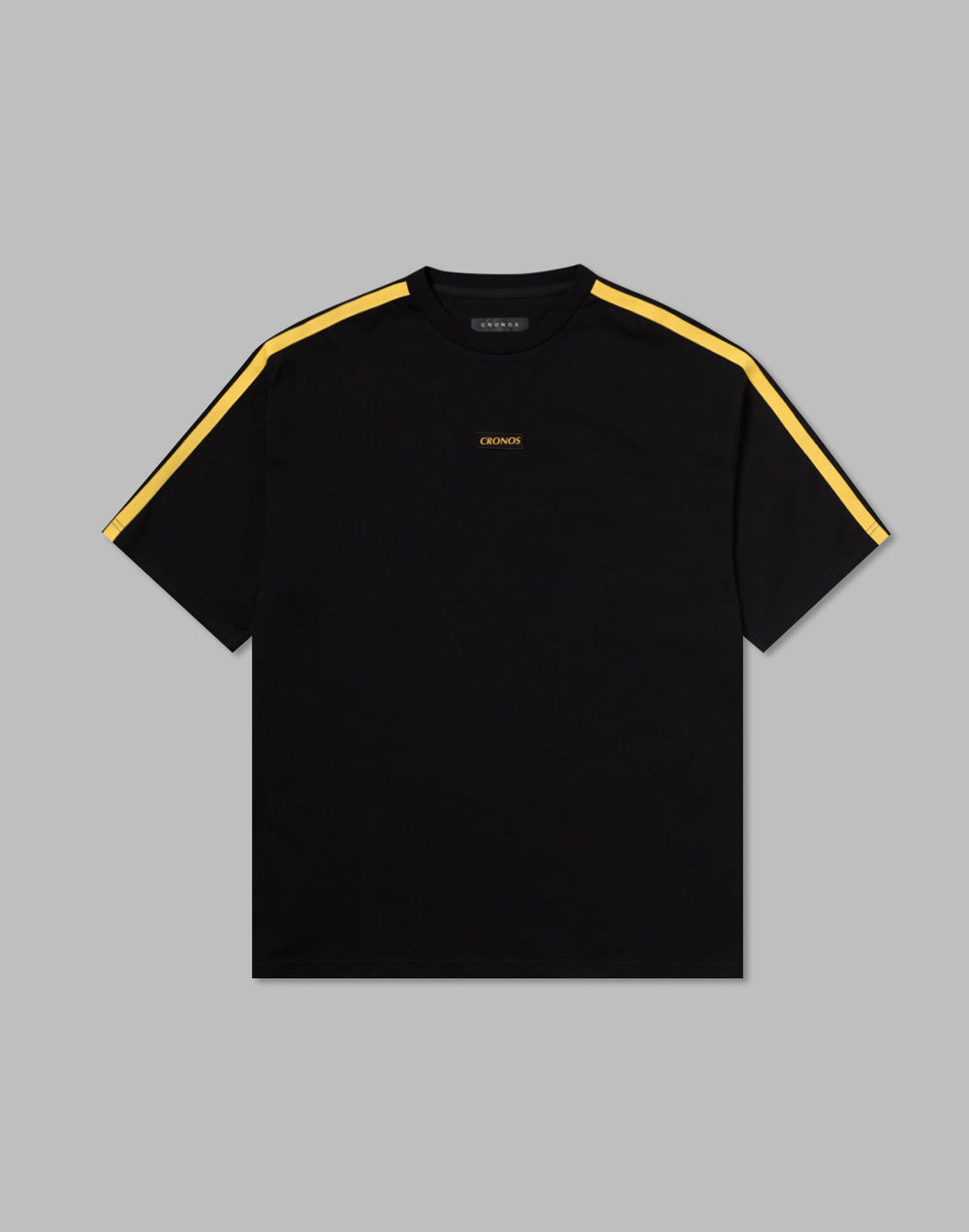 CRONOS DOUBLE STRIPES OVERSIZE T-SHIRTS【BLACK×YELLOW】