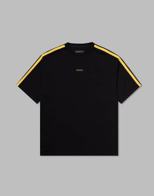 CRONOS DOUBLE STRIPES OVERSIZE T-SHIRTS【BLACK×YELLOW】
