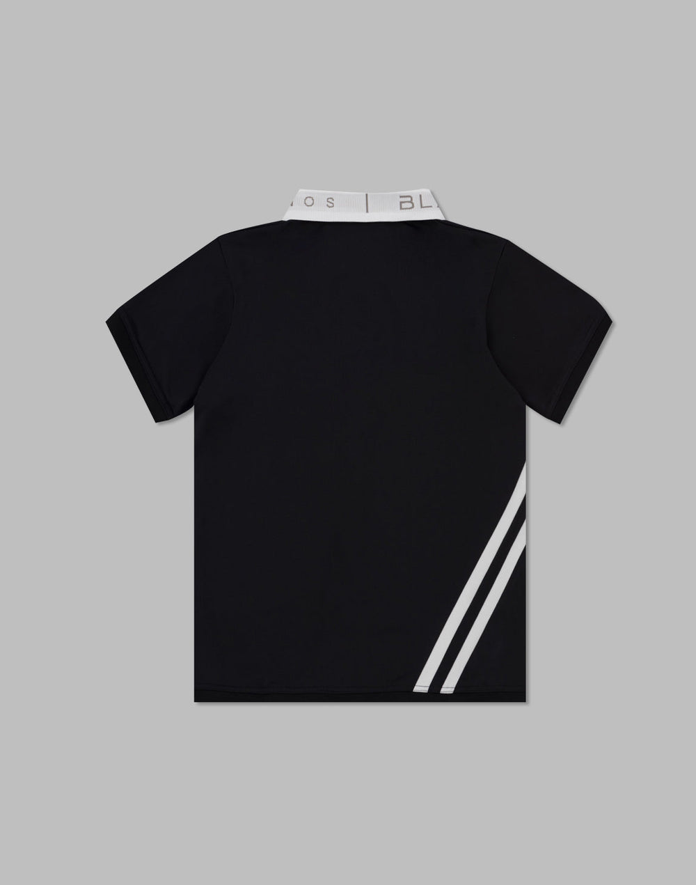CRONOS BLACK ZIP BICOLOR POLO SHIRT [BLACK]