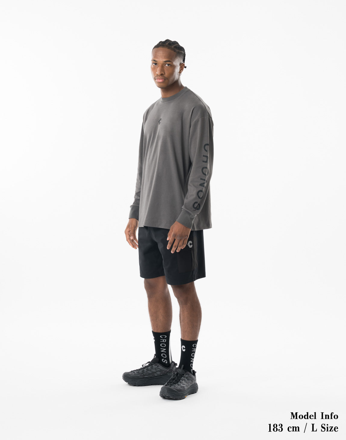 CRONOS DUAL-FACE TECH L/S TEE【D.GRAY】