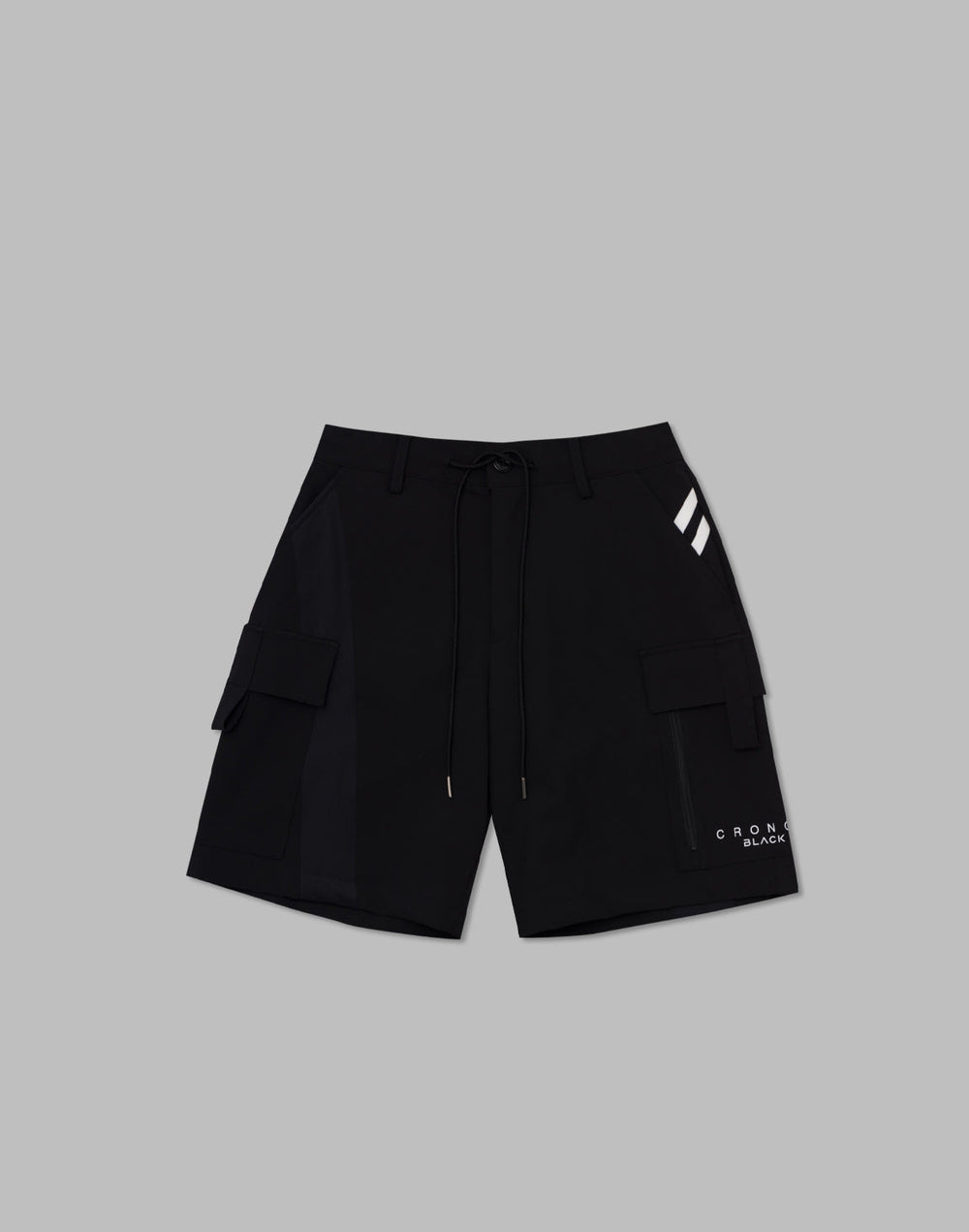 CRONOS BLACK CARGO SHORTS [BLACK]