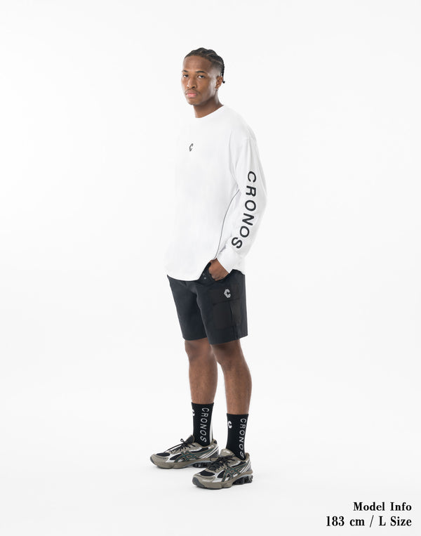CRONOS DUAL-FACE TECH L/S TEE [WHITE]