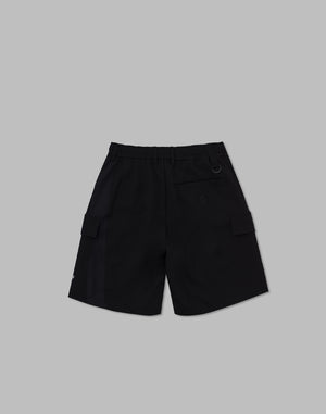 CRONOS BLACK CARGO SHORTS [BLACK]