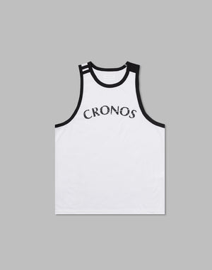 CRONOS 單面雙條紋背心 [白色]
