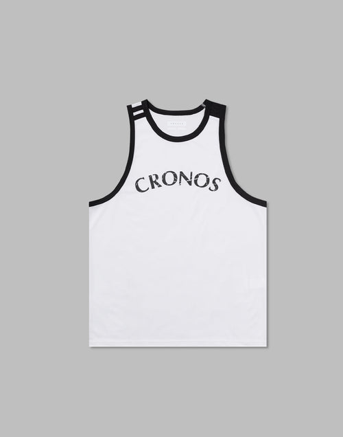 CRONOS 單面雙條紋背心 [白色]