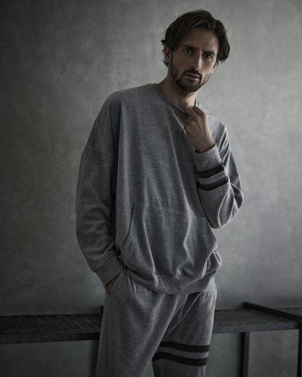CRONOS ROOM SOFT VELOR LONGSLEEVE【GRAY】