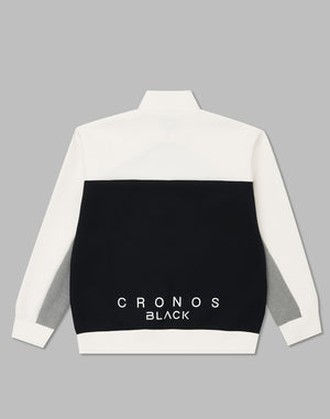 CRONOS 黑色拼色設計半拉鍊 [黑色]