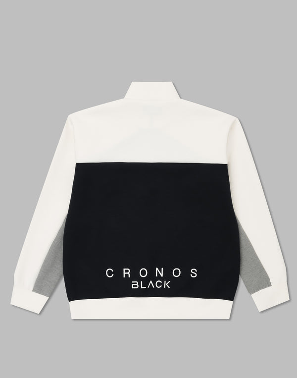 CRONOS 黑色拼色設計半拉鍊 [黑色]