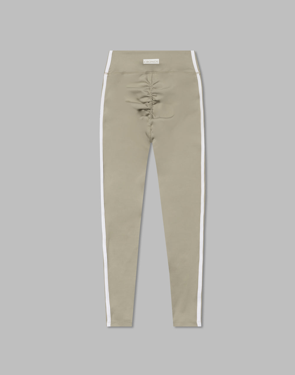 CRONOS WOMEN DOUBLE STRIPES LEGGINGS【BEIGE】