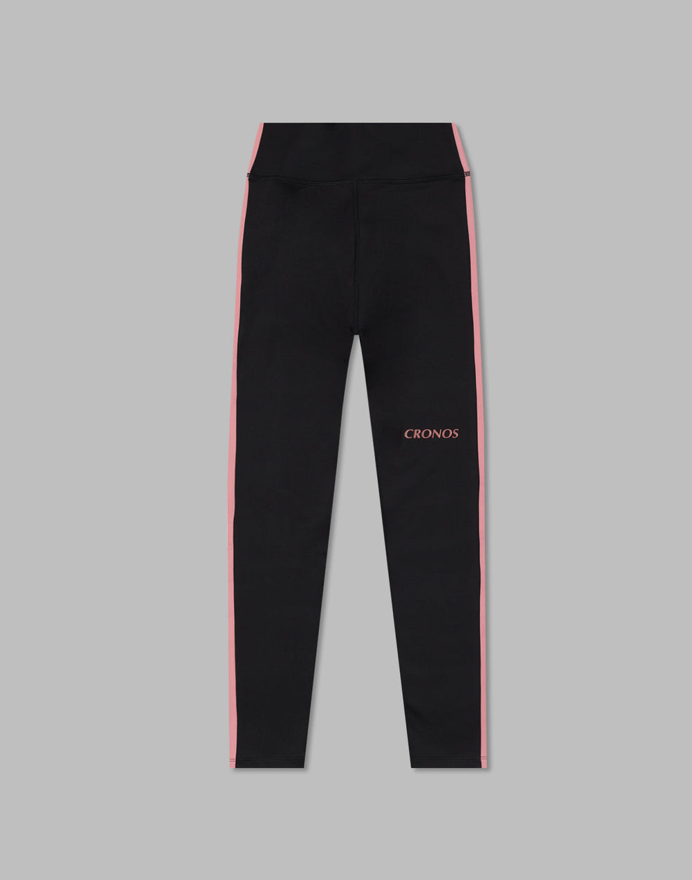 CRONOS WOMEN DOUBLE STRIPES LEGGINGS【BLACK×PINK】