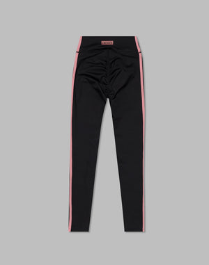 CRONOS WOMEN DOUBLE STRIPES LEGGINGS【BLACK×PINK】