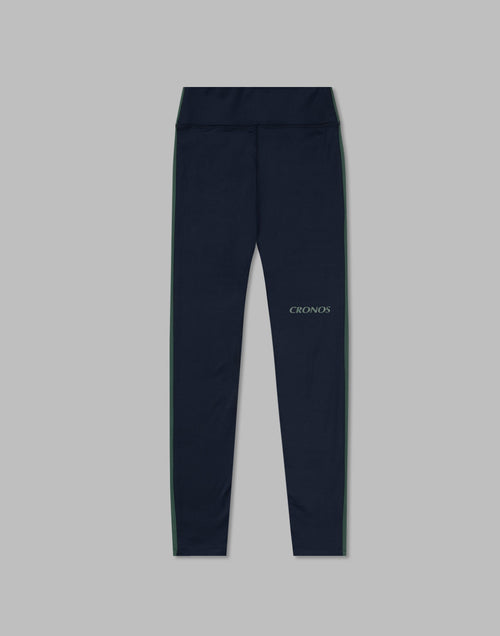 CRONOS WOMEN DOUBLE STRIPES LEGGINGS【NAVY】