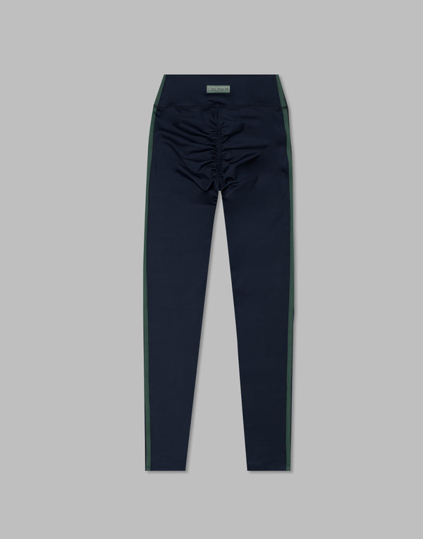 CRONOS WOMEN DOUBLE STRIPES LEGGINGS【NAVY】