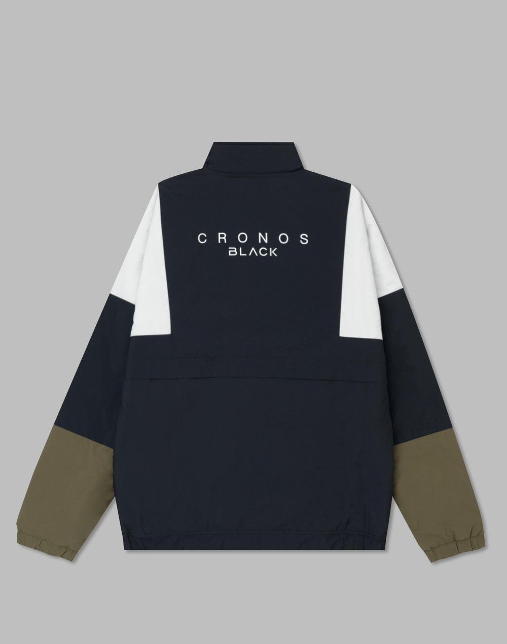 CRONOS 黑色直立式拉鍊外套 [黑色]