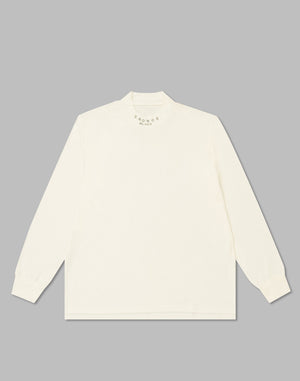 CRONOS BLACK MOCK NECK LONG SLEEVE T-SHIRT [WHITE]