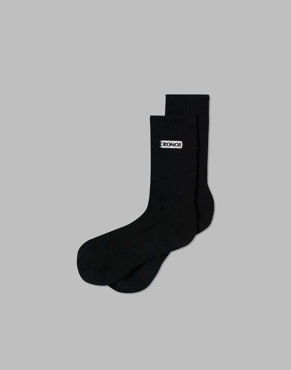 CRONOS 2PACK BOXLOGO SOCKS【WHITE×BLACK】