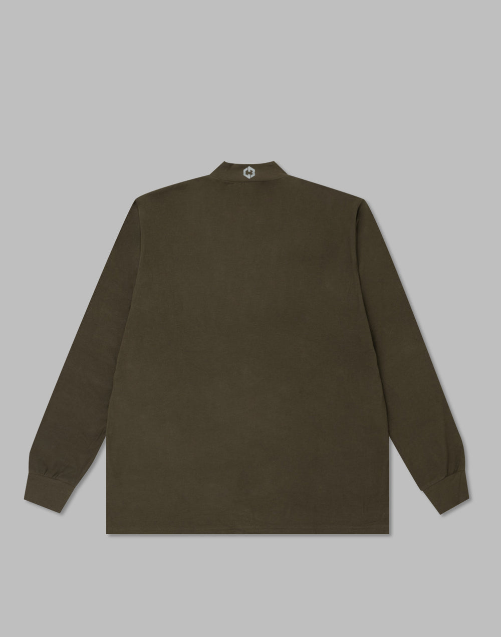 CRONOS BLACK MOCK NECK LONG SLEEVE T-SHIRT [KHAKI]