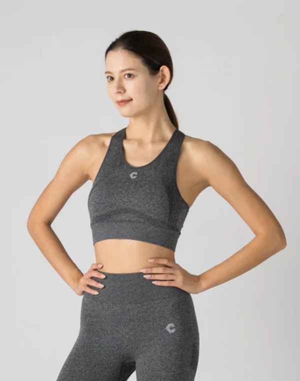 CRONOS WOMEN STRETCH BRA【GRAY】