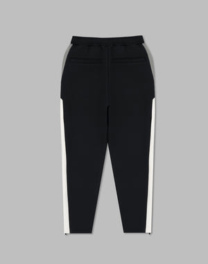 CRONOS BLACK COLOR-BLOCK DESIGN PANTS [BLACK]