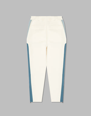 CRONOS BLACK COLOR-BLOCK DESIGN PANTS [WHITE]