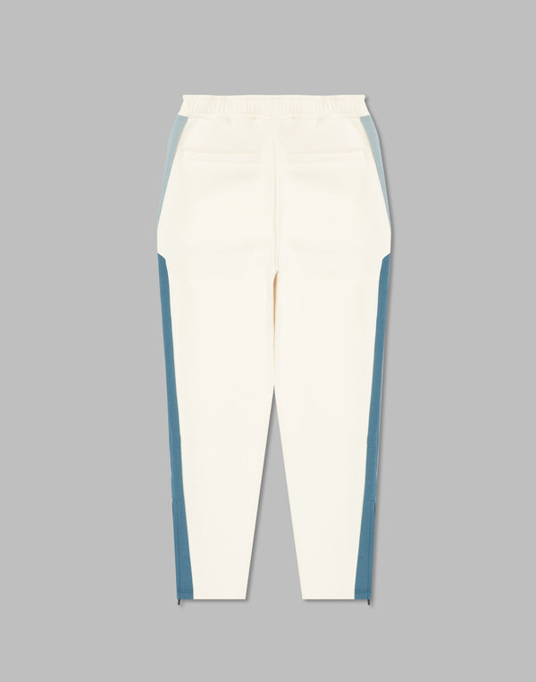 CRONOS BLACK COLOR-BLOCK DESIGN PANTS [WHITE]