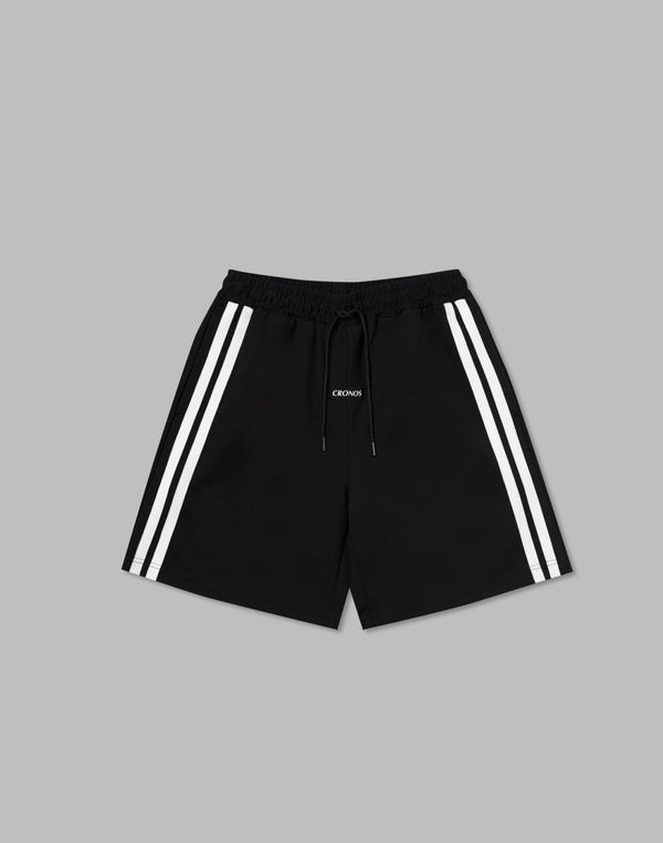 CRONOS DOUBLE STRIPES SHORTS【BLACK×WHITE】