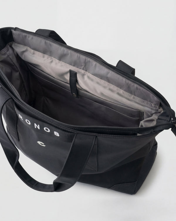 CRONOS 女士混合邊緣托特包 [黑色]