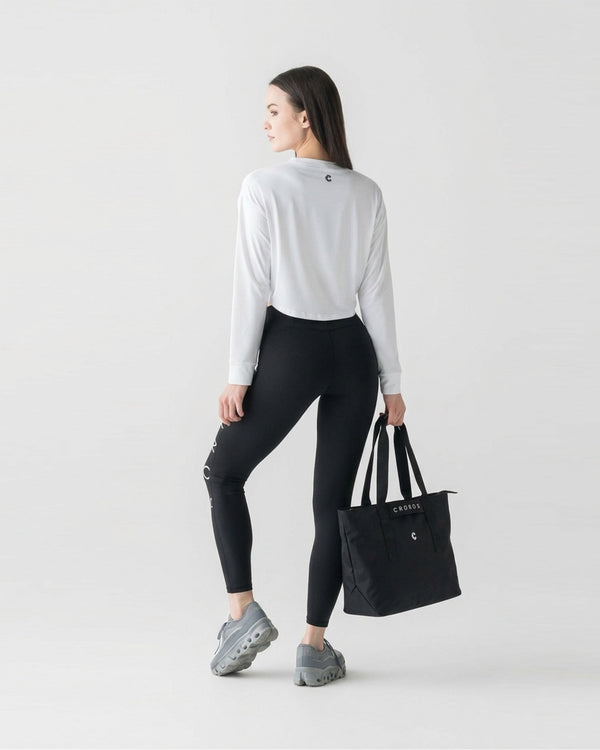 CRONOS 女士混合邊緣托特包 [黑色]