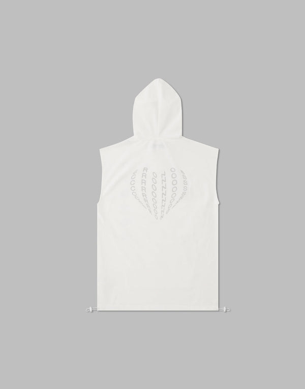 CRONOS WOMEN SLEEVELESS HOODIE【WHITE】